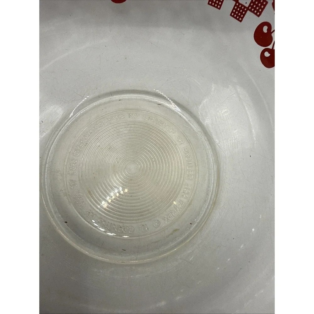 Pyrex red checkered